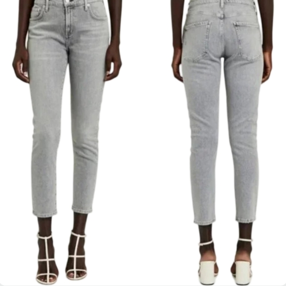 AGOLDE Toni High Rise Straight Leg Jeans Light Gray Wash Size 25 - Picture 1 of 12